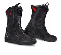 SHIMA STRATO Motorradstiefel Herren und Damen - Motorrad Wasserdicht Stiefel Tourenstiefel Schuhe Männer Leder Schwarz (Damen, Vented, 36)