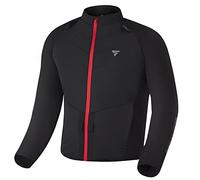 SHIMA WARMUP Herren Motorradjacke - Steppjacke mit Isolationsschicht und winddichtem Gewebe an den Ärmeln (Schwarz, 3XL)