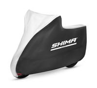 SHIMA X-Cover Motorrad Abdeckplane Wasserdicht Outdoor Motorradplane Garage Abdeckung Motorcycle Zubehör Motorradabdeckungen Regenschutz UV-Beständige Schlossloch Winddichte (Schwarz, M)