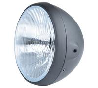 SHIN YO SHIN YO 7 Zoll Scheinwerfer British-Style, matt schwarz, schwarz