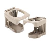 SHINEOFI 2 Stück Getränkehalter Auto Klappbar Allgemein ABS Beige für Mittelkonsole und Fahrzeuginnenraum Platzsparend Leicht zu Installieren
