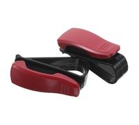SHINEOFI 2 Stück Sonnenblenden Brillenhalter aus ABS Rot für Sonnenbrille und Kleine Gegenstände Universell Kompatibel für Sicheres Verstauen Beim Fahren