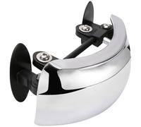 SHINEOFI Motorrad Weitwinkel Toter Winkel Spiegel 180° Kunststoff Windschutzscheibenspiegel mit Chrom ABS Gehäuse für Cruiser Sport und Straßenmotorräder