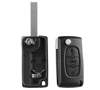 ShnminEU 2 Stück Autoschlüssel Gehäuse 3 Tasten Auto Schlüssel für Peugeot 207 307 308 407 607 807 und für Citroen C2 C3 C4 C5 C6 C8 DS3 DS4 (VA2/ CE0536) Schlüsselgehäuse Klapp Ersatzschlüssel