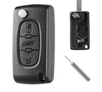 ShnminEU Autoschlüssel Gehäuse 3 Tasten Auto Schlüssel für Peugeot 207 307 308 407 607 807 für Citroen C2 C3 C4 C5 C6 C8 DS3 DS4 (VA2/ CE0536) Schlüsselgehäuse Klapp Ersatzschlüssel Klappschlüssel