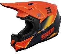 Shot Core Honor Motocross Helm, schwarz-orange, Größe M für Männer