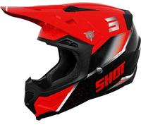 Shot Core Honor Motocross Helm, schwarz-rot, Größe XL für Männer
