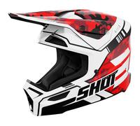 Shot Furious Flash Kinder Motocross Helm glänzend rot M