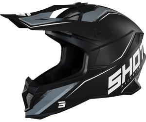 Shot Lite Prism Motocross Helm, schwarz-weiss, Größe XL für Männer