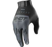 Shot Race Evo Motocross-Handschuhe, schwarz/grau, Größe 9