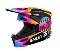 Shot Race Gear Furious Motocross Helm ECE 22.06 Zertifiziert - Cross Helm mit SRS verstärkte Schale - 16 Belüftungslöcher für EIN effektives Belüftungssystem - Abnehmbare Polsterung, waschbar