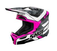 Shot Race Gear Furious Motocross Helm ECE 22.06 Zertifiziert - Cross Helm mit SRS verstärkte Schale - 16 Belüftungslöcher für EIN effektives Belüftungssystem - Abnehmbare Polsterung, waschbar