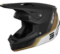 SHOT SPEED ATOMIC MX-Helm matt schwarz-gold XS