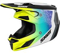 Motocross-Helm Shot Speed Hybrid glänzendes Fluogelb XL