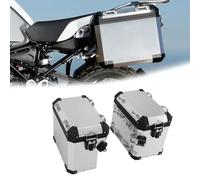 SHQXD Seitenkoffer Motorrad Aluminium 48L + 40L Seitengepäckkoffer Aufbewahrungskoffer Toolbox Zubehör Für BMW R1200GS/R1200GS ADV 2013-2018(Chrome)