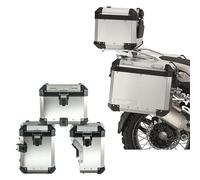 SHQXD Seitenkoffer Motorrad-Seitengepäck, Heckkoffer, Aluminium, Links Und Rechts, Aufbewahrungskoffer, Reise-Toolbox, Zubehör Für BMW R1200GS LC 2013-2021(Silver 1 Set)