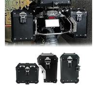 SHQXD Seitenkoffer Motorradzubehör Aluminium-Seitenbox Satteltaschen Gepäckaufbewahrung Kofferraum-Toolbox Für BMW R1250GS LC 2018-2020 R1200GS 2013-2019(One Set Black)