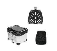 SHQXD Seitenkoffer Motorradzubehör, Heckgepäck, Topcase, Werkzeugkasten, Heckbox Für Kawasaki Für Versys 300X 650 1000 Für BMW R1200GS LC G310GS(SilverX-45L)