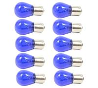 ShuoHui 10x 12V 21W BA15s Indicator Ball Lamp Blau Blinkerbirne Blinkerbirnen Glühbirne orange Blau 1156 P21W (Blau)
