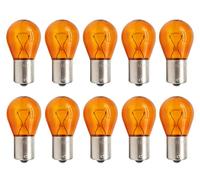 ShuoHui 10x 12V 21W BA15s Indicator Ball Lamp Orange Blinkerbirne Blinkerbirnen Glühbirne orange Gelb Halogen 1156 P21W (Gelb)