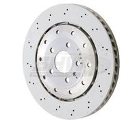 SHW PERFORMANCE Bremsscheibe arx44218 Hinterachse gelocht/genoppt 356mm 32mm für Audi