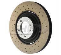 SHW PERFORMANCE Bremsscheibe pfl49215 Vorderachse links gelocht/genoppt 408mm 36mm für Porsche