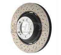 SHW PERFORMANCE Bremsscheibe prl49217 Hinterachse links gelocht/genoppt 380mm 30mm für Porsche