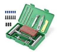 SHYOSUCCE Reifen Reparaturset, 71 Stück Reifenreparaturset Heavy Duty Flat Reparatur Set mit Reifendruckprüfer und Handschuhe für Auto, Motorrad, ATV, Jeep, LKW