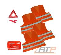 SICHERHEITS-KIT 6-TLG TSCHECHEI WARNDREIECK VERBANDSKASTEN ERSTE HILFE