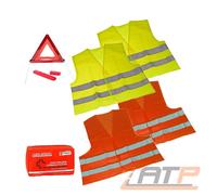 SICHERHEITS-KIT 6-TLG TSCHECHISCHE REPUBLIK 2x WARNWESTE ERWACHSENE ERSTE HILFE