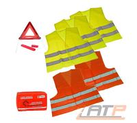 SICHERHEITS-KIT 7-TLG TSCHECHISCHE REPUBLIK 2x WARNWESTE ERWACHSENE ERSTE HILFE