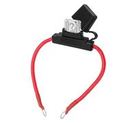 Sicherungshalter, 8 AWG Inline Flachsicherungshalter, 30cm/11.8in Draht 80A Flachsicherung Wasserdichter Stromkreisschutz Halter Fahrzeug Sicherungshalter Kupferkabel für 12-24V Fahrzeuge Kfz Auto Lkw