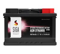 SIGA AGM Batterie 70Ah 12V Start Stop Autobatterie Starterbatterie VRLA 75Ah