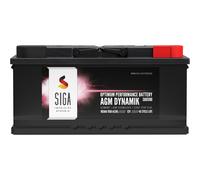 SIGA AGM DYNAMIK Autobatterie 105Ah 12V Start-Stop Batterie Starterbatterie VRLA