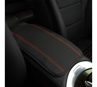 Auto Mittelkonsolenpolster für Skoda Kamiq/Karoq/Kodiaq/Kodiaq GT 2017-2023 2024 2025, Mittelarmlehne Abdeckung Auto Armlehnen Mittelkonsole Schutz, Scratch Protection, Black Orange