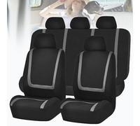 SikRea Auto Sitzbezüge Komplettset für Jeep Renegade 2014 2015 2016 2017 2018, Auto-Schonbezüge, Autositzbezüge Set für Vordersitze und Rückbank,Grey