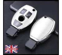 Silber Kohlefaser Schlüssel Schutzhülle Für Mercedes A B C E S G M V Klasse 2 3