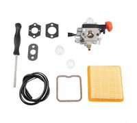 Sileduove Vergaser, Luftfilter, Tune-up Kit für Motorsense, komplettes Ersatzset mit Dichtungen und Kraftstofffilter, Metallkonstruktion, einfache Installation, passend für FS131, FS131R,