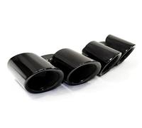 SIMICASE Auto Endrohre Auto Auspuff Spitze Für Panamera Für 971 2017 2018 2019 2020 + Schalldämpfer Spitze Auspuff Endrohr Ersatz Düse Auspuffblenden(Schwarz)