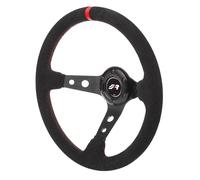 Simoni Racing PIT Sport Steering Wheel Pitlane, Schwarz Rot Seams