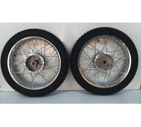 Simson 2x Rad Räder Alu Edelstahl Enduro Heidenau K46 S51 S50 KR51 Schwalbe Star