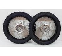 Simson 2x Rad Räder Alu schwarz Enduro Heidenau K46 S51 S50 KR51 Schwalbe 1,6x16