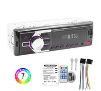Single 1 DIN BT 7 Farben Autoradio Freisprech MP3 Radio FM SD AUX Bluetooth USB