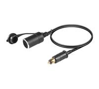 SinLoon DIN Hella auf Zigarettenanzünder-Buchse, Netzkabel, 12 V, 24 V, europäischer DIN-Stecker auf Zigarettenanzünder-Buchse mit wasserdichter Abdeckung, geeignet für BMW Motorräder und LKWs usw.