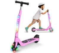 SISIGAD E Scooter Kinder für 6-12 Jahre, E Roller Kinder 5.3 Zoll Kinderroller mit Blinkende LED-Leuchten & 3 Einstellbare Höhe, Elektroroller Kinder Max 10km/h, 45W Motor, Maximale Belastung 70kg