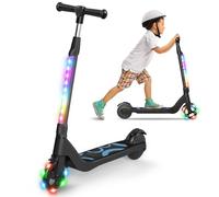 SISIGAD E Scooter Kinder für 6-12 Jahre, E Roller Kinder 5.3 Zoll Kinderroller mit Blinkende LED-Leuchten & 3 Einstellbare Höhe, Elektroroller Kinder Max 10km/h, 45W Motor, Maximale Belastung 70kg