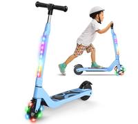 SISIGAD E Scooter Kinder für 6-12 Jahre, E Roller Kinder 5.3 Zoll Kinderroller mit Blinkende LED-Leuchten & 3 Einstellbare Höhe, Elektroroller Kinder Max 10km/h, 45W Motor, Maximale Belastung 70kg