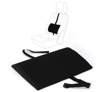 SISSEL® Autolendenkissen Tour Schwarz | Ergonomische Lendenstütze für PKW | Höhenverstellbar, PU-Schaum & 100% Baumwollbezug | Universal Rückenlehne für Sitzkomfort & Rückengesundheit