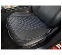 BREMER SITZBEZÜGE Sitzauflage Kunstleder Textilleder kompatibel mit Ford Edge 1 Sitzkissen in Kunstleder Schwarz/Blaue Naht OT406
