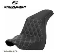 SITZBANK HARLEY SOFTTAIL SADDLEMEN Step-Up A818-29-172SIL 2-Up Seat Schwarz G...
